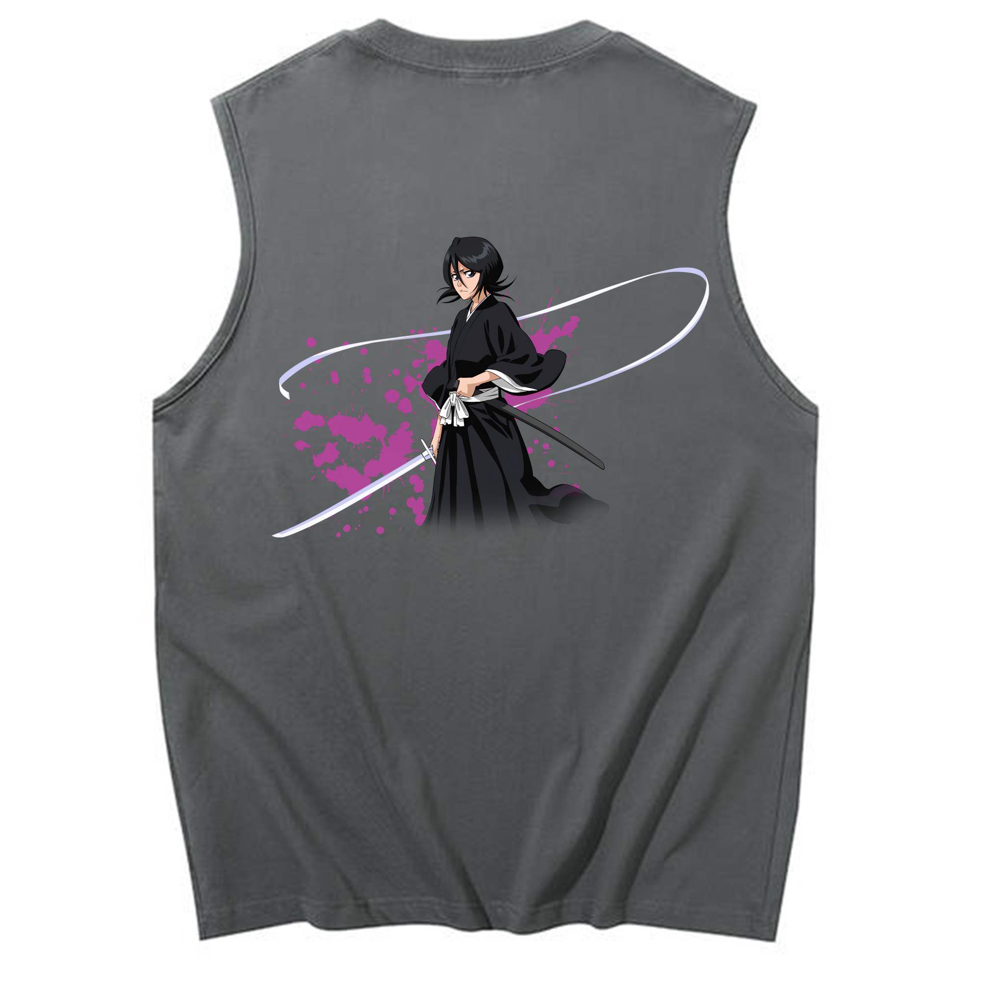 （画像用） ブリーチ 朽木ルキア BLEACH Kuchiki Rukia コットン100％タンクトップ（背面プリント）